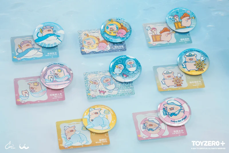 TOYZEROPLUS LuLu the Piggy Ocean - Tinplate Badge (Random) - LuLu The Piggy