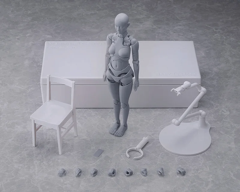 Max Factory Nishimura Style Drawing Doll Olive Gray - Action Figures