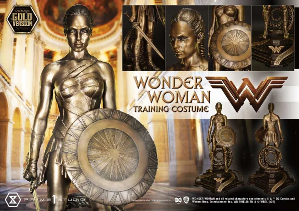 Prime 1 Studio Museum Masterline Wonder Woman (Film) Wonder Woman Training Costume Gold Version - DC Comics