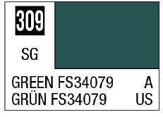 Mr. Color 309 - Green FS34079 (Semi-Gloss/Aircraft)