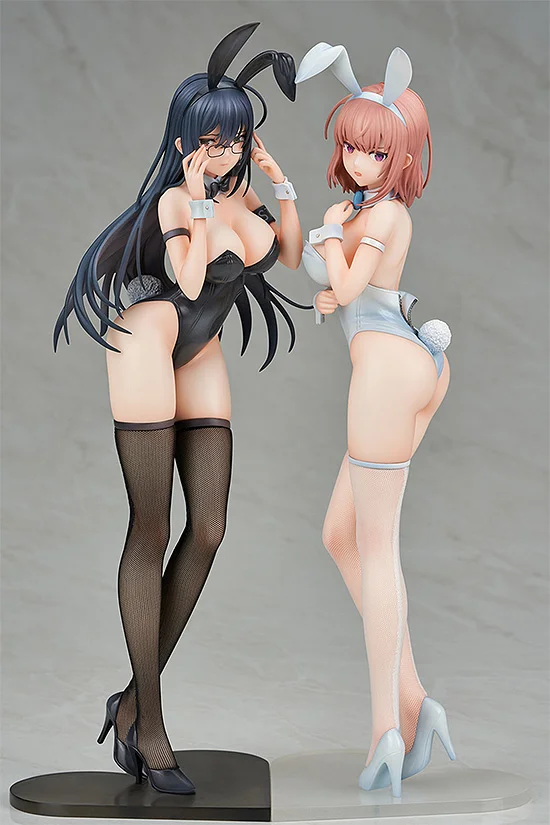 ENSOUTOYS Black Bunny Aoi and White Bunny Natsume 2 Figure Set - 18+
