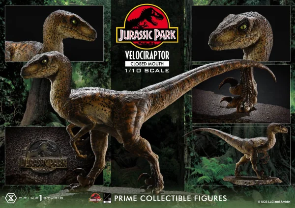 Prime 1 Studio Prime Collectible Figures  Jurassic Park (Film)  Velociraptor  Closed Mouth - Jurassic Park
