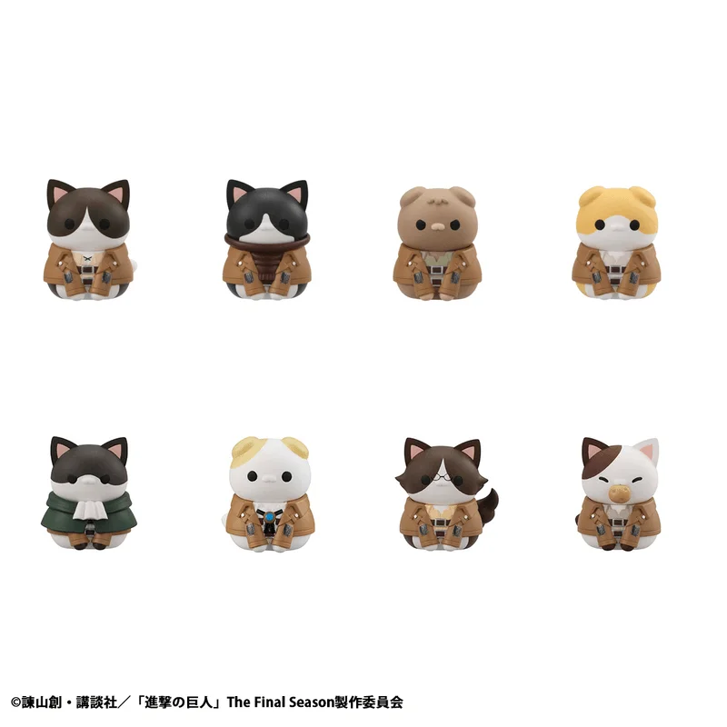 MegaHouse MEGA CAT PROJECT Attack on Titan Attack on Tinyan Gathering Scout Regiment danyan! (Repeat) (8pc per box) - Attack on Titan