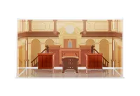 GOOD SMILE COMPANY Ace Attorney Acrylic Diorama Background Courtroom - The Great Ace Attorney - photo 3