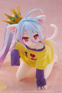 TAITO No Game No Life Desktop Cute Figure - Shiro (Cat Ear T-Shirt Ver.) - No Game No Life - photo 2