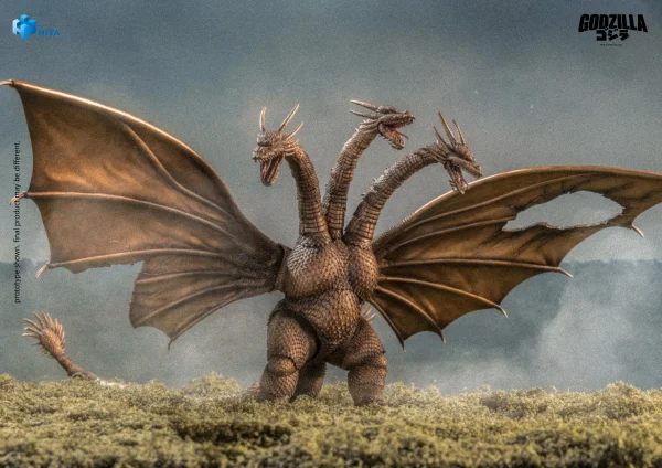 HIYA TOYS Exquisite Basic Series  None Scale 10 Inch Godzilla vs. King Ghidorah King Ghidorah Battle Damaged Ver. Action Figure - Godzilla