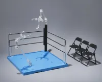 ACT RING CORNER (NEUTRAL) & FOLDING CHAIR SET for S.H.Figuarts , TAMASHII NATIONS TAMASHII STAGE