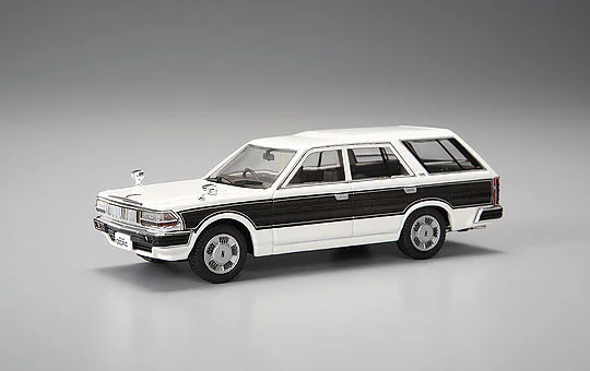 Aoshima DIECAST MODEL CAR: 1/43 Y30 CEDRIC VAN LATE Ver. V20E DELUXE ['91] (WOODY SIDEPANEL) - Scale Kits