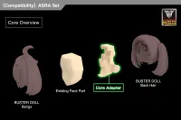 KOTOBUKIYA MEGAMI DEVICE M.S.G 03 FACE SET ASRA SKIN COLOR A - Megami Device - photo 2