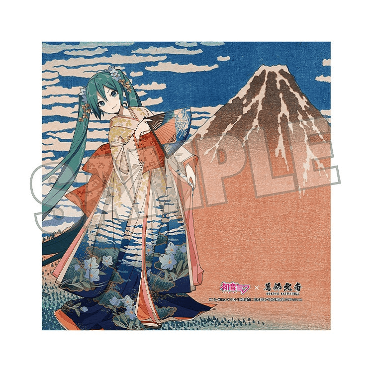 Hatsune Miku x Katsushika Hokusai iXima Hand Towel Fine Wind, Clear Morning