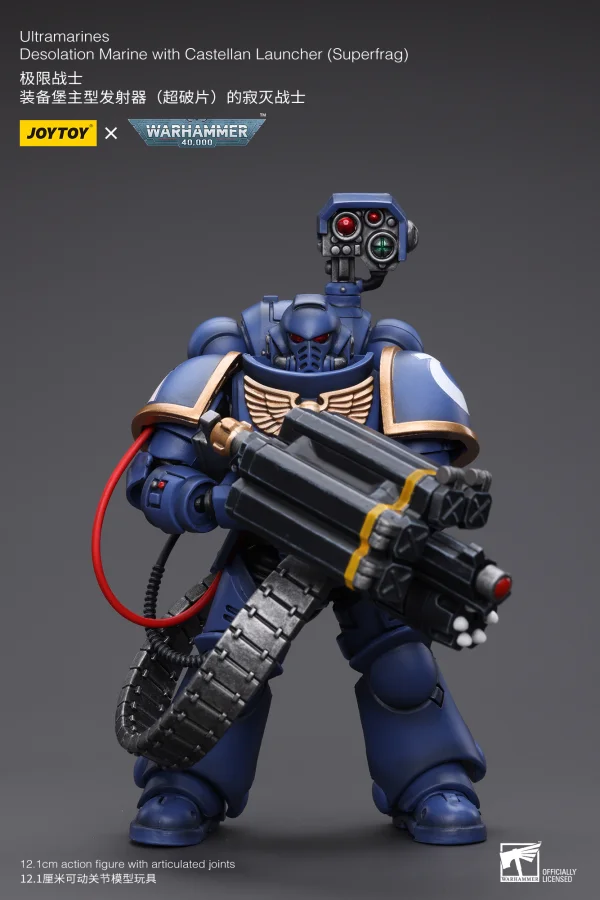 JOYTOY Ultramarines Desolation Marine with Castellan Launcher (Superfrag) - Warhammer 40K