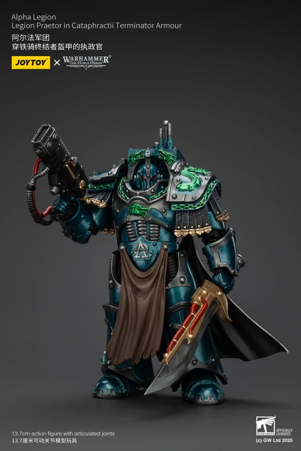 JOYTOY Alpha Legion Legion Praetor in Cataphractii Terminator Armour - Warhammer 40K