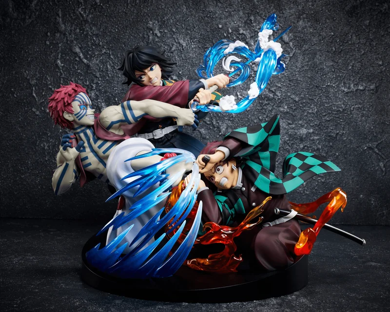 ANIPLEX Demon Slayer: Kimetsu no Yaiba Tanjiro Kamado & Giyu Tomioka & Akaza Figure - Demon Slayer: Kimetsu no Yaiba