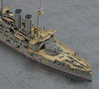 Hasegawa [QG59] 1:700 BATTLESHIP MIKASA DETAIL UP ETCHING PARTS - Kit Accessories - photo 3