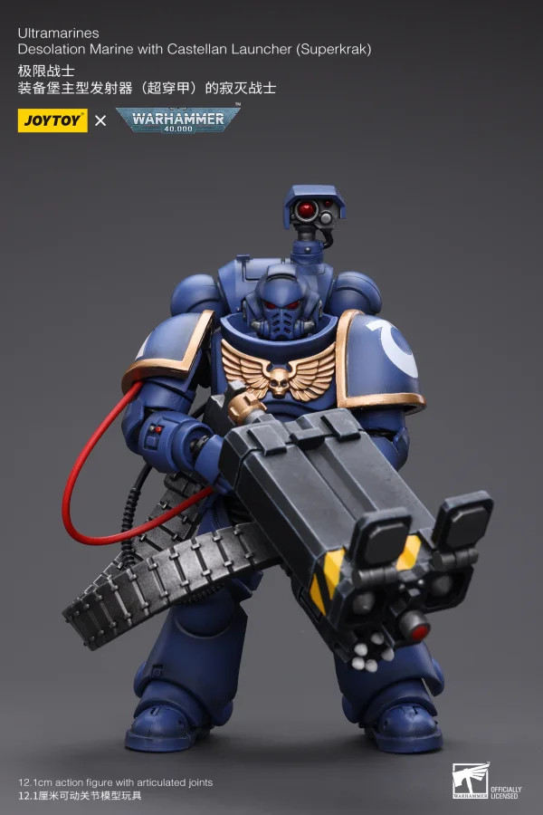 JOYTOY Ultramarines Desolation Marine with Castellan Launcher (Superkrak) - Warhammer 40K