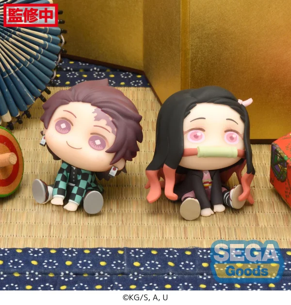 SEGA QyuruMe "Demon Slayer: Kimetsu no Yaiba" Mini Figure "Tanjiro Kamado &amp; Nezuko Kamado" - Demon Slayer: Kimetsu no Yaiba