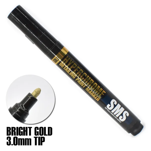 The Scale Modellers Supply (SMS) HYPERCHROME MARKER (BRIGHT GOLD) 3.0mm - Brushes & Markers