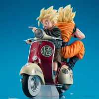 MegaHouse DESKTOP REAL McCOY EX Dragon Ball Z Super Saiyan Son Goku & Super Saiyan Son Gohan＆Mortorbike - Dragon Ball Z - photo 1