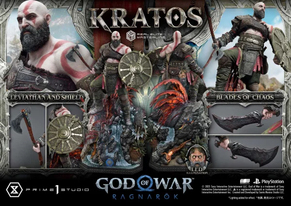 Prime 1 Studio Real Elite Masterline God of War: Ragnarok Kratos Regular Version - God Of War