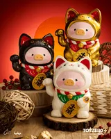TOYZEROPLUS LuLu the Piggy - 18cm Wood-Carving Maneki Lu (Calico Cat) - LuLu The Piggy - photo 6