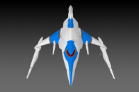 [PP163] SILVER HAWK 3F-1B SPACE FIGHTER 2P COLOR 5