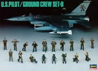 Hasegawa [X48-5] 1:48 U.S. PILOT / GROUND CREW SET B - Scale Kits - photo 1