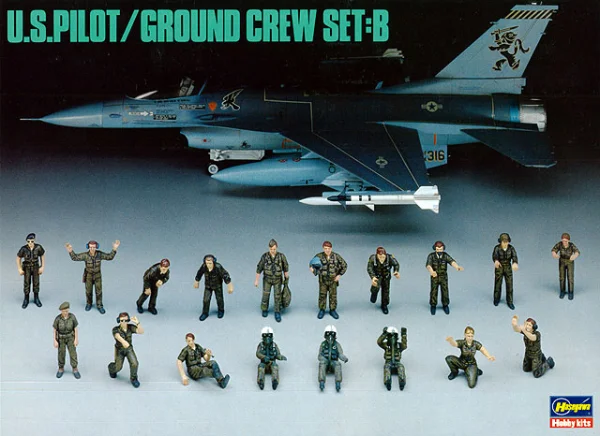 Hasegawa [X48-5] 1:48 U.S. PILOT / GROUND CREW SET B - Scale Kits