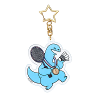 Gal & Dino Glow-in-the-Dark Acrylic Keychain Badminton 4