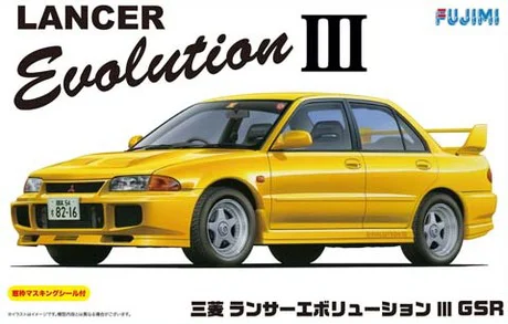 Fujimi [ID-34] 1/24 Mitsubishi Lancer Evolution III GSR w/Window Frame Masking - Scale Kits