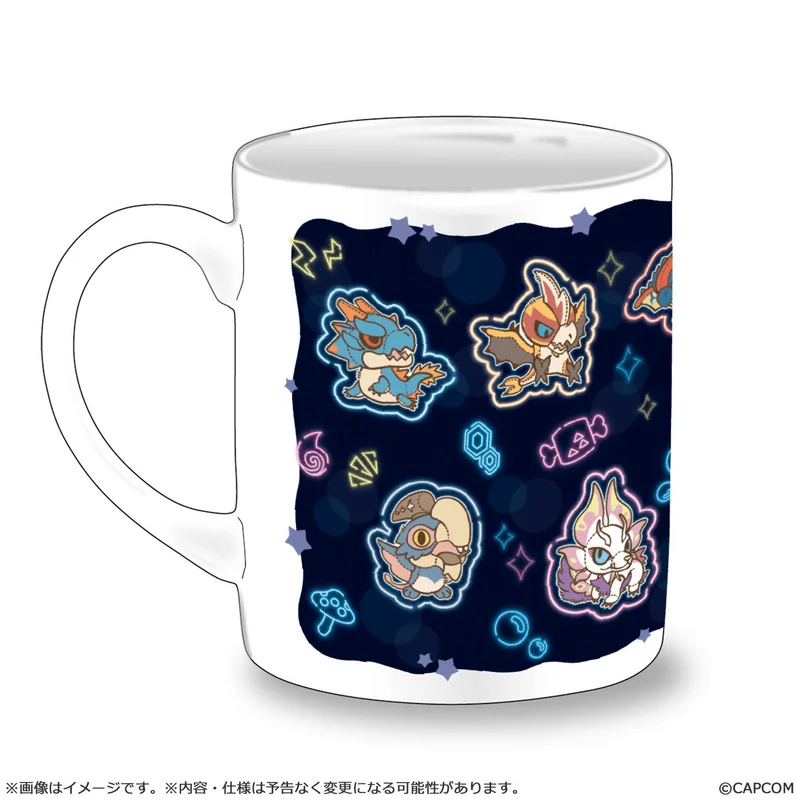 CAPCOM MONSTER HUNTER CHIBI STYLE Heat-changing Mug: Neon-themed - Monster Hunter