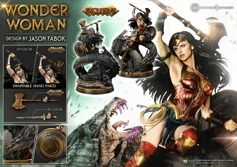Prime 1 Studio Museum Masterline Wonder Woman (Comics) Wonder Woman versus Hydra (Concept Design By Jason Fabok) EX Bonus Version - DC Comics