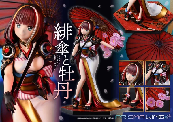 Prime 1 Studio PRISMA WING fuzichoco original Illustration Scarlet Umbrella and Peony 1/7 Scale Pre-Painted Figure - Scale Figures