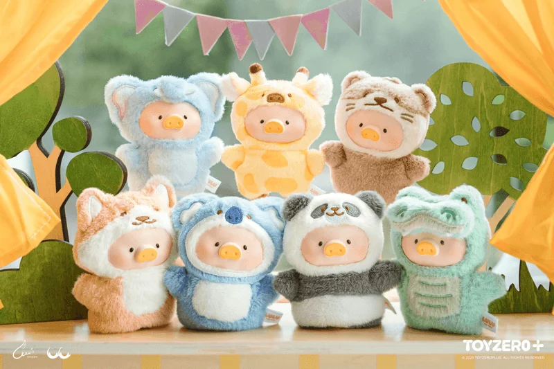 LuLu the Piggy Animal Party - Puppet Show PVC Face Plush Keychain (Blindbox)