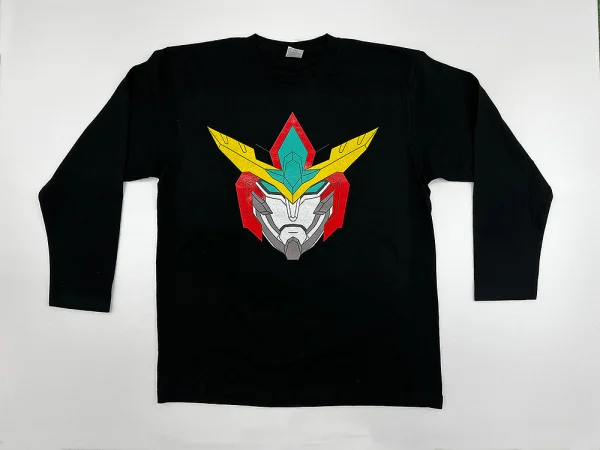 GOOD SMILE COMPANY (XL) Bang Brave Face Logo Long T-Shirt Black - Bang Brave Bang Bravern