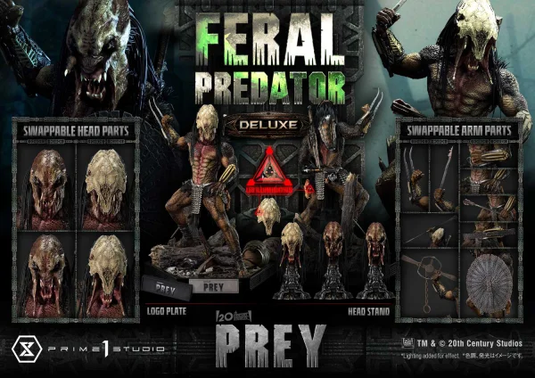 Prime 1 Studio Museum Masterline Prey Feral Predator Deluxe Version - Live Action Movies/TV