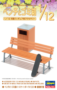 [FA10] 1:12 PARK BENCH & TRASH CAN 1