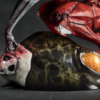 SCULPTURE WORKS Evangelion Unit 2 Beast Transformation  2nd Form The Beast Geofront Blood Battle Beige Color Ver. 11
