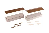 PLUM PMOA 1/80 Scale Paper kit Town Corner Accessory Series Local type island platform Extension set B（Shed） - Scale Kits - photo 1
