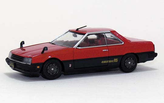 DIECAST MODEL CAR: 1/43 SKYLINE HT 2000 RS (KDR30)['81] RED/BLACK