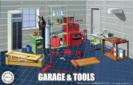 Fujimi [GT-15] 1/24 Garage and Tool - Kit Accessories