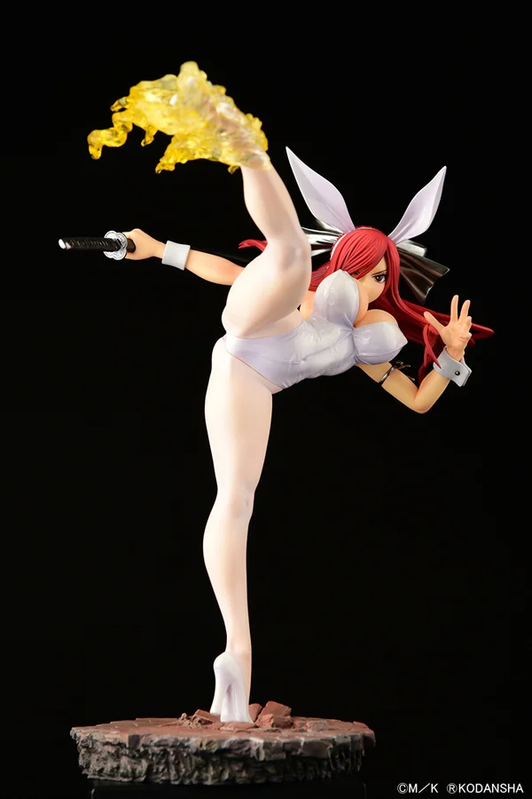 ORCATOYS Erza Scarlet  HIGH KICKver. White Bunny - Fairy Tail