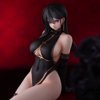 Hayabusa Illustration Black China Dress-chan 11