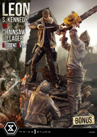 Ultimate Premium Masterline Resident Evil 4 Leon S. Kennedy versus Chainsaw Villager Bonus Version 36