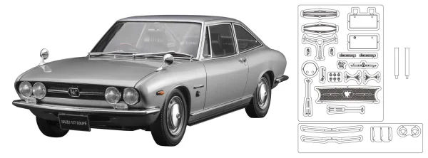 Hasegawa 1/24  ISUZU 117 COUPÉ EARLY VERSION "DETAIL UP VERSION" - Scale Kits