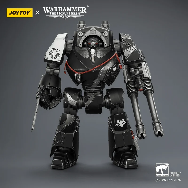 JOYTOY Raven Guard Contemptor Dreadnought with Gravis autocannon and Chainfist - Warhammer 40K