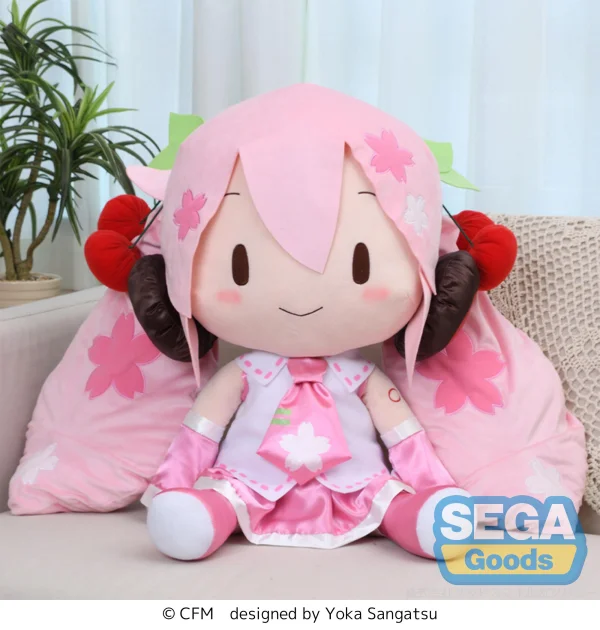 SEGA fuwa petit "Sakura Miku" Dodeka Jumbo Plush - Hatsune Miku