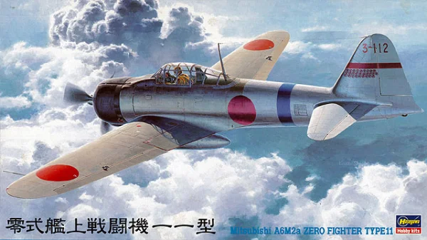 Hasegawa [JT42] 1:48 MITSUBISHI A6M2a ZERO FIGHTER TYPE 11 - Scale Kits