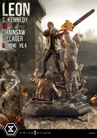 Prime 1 Studio Ultimate Premium Masterline Resident Evil 4 Leon S. Kennedy versus Chainsaw Villager Bonus Version - Video Games - photo 39