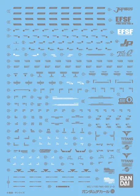 BANDAI HOBBY Gundam Decal 90 - MG The O - Kit Accessories