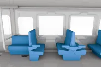 PLUM PMOA Semi-cross seat interior set A (blue) - Mobile Suit Gundam - photo 8